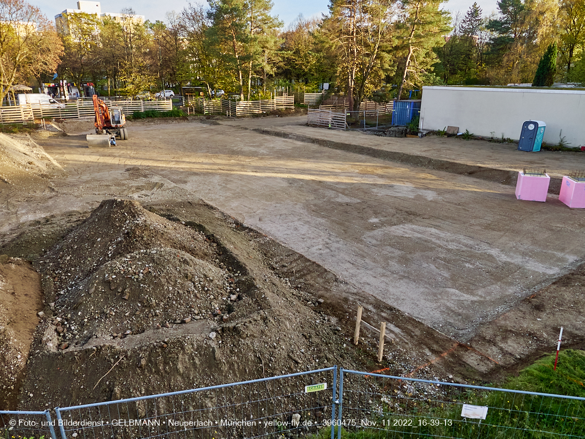 11.11.2022 - Baustelle an der Quiddestraße Haus für Kinder in Neuperlach
